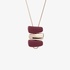 Modern brass necklace with boardeaux finish