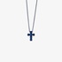 Sapphire cross with blue rhodium