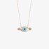 Mother of pearl evil eye necklace