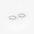 White gold hoops with baguette diamonds