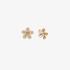 Χρυσά σκουλαρίκια λουλούδια με διαμάντια