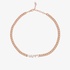 Pink gold 'HAPPY' chain necklace