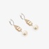 Yellow diamonds and pearls earrings