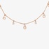 Pink gold round drops necklace