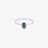 White gold ring with sapphire