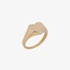 Gold heart shaped chevallier ring