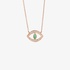 Gold evil eye pendant with diamonds and emerald