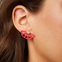 Ασημένια σκουλαρίκια Valentina Ferragni σε κόκκινο