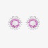 Εκπληκτικά σκουλαρίκια λουλούδι με οπάλιο και ροζ ζαφείρια