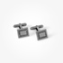 Silver cufflinks with black diamonds
