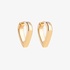 Gold plated silver V hoop earrings
