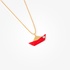 Boat pendant with red enamel