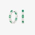 Stunning emerald hoops