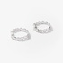 Beautiful white gold baguette hoops