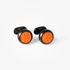 Cufflinks with orange rabber