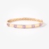 Gold bangle bracelet with pink sapphires and diamonds