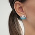 Turquoise evil eye earrings