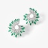 Impressive side emerald earrings