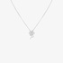 White gold flower pendant with diamonds