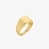 Mens yellow gold small square ring