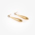 Gold long drop earrings with diamonds