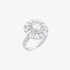 White gold rose cut diamond ring