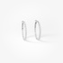 Small white gold hoops with diamonds