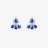 White gold studs with pear cut sapphires