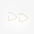 Geometric line gold open hoops