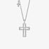 White gold outline cross with a diamond