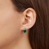 Ασημένια σκουλαρίκια Chiara Ferragni με πράσινους κρυστάλλους