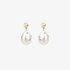 Eshvi mini pearl drop earrings with little stars