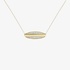 Gold oval motif with diamonds