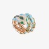 Fashionable snake ring with turquoise enamel
