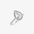 Solitaire pear diamond ring