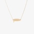 Small oval identity gold necklace