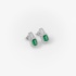 Emerald studs earrings with detail