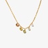 Gold necklace with coloured diamonds