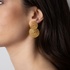 Fashionable silver gold plated earrings