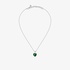 Chiara Ferragni steel pendant with green heart