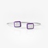 Purple bangle with baguette diamonds