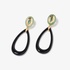 Long fashionable earrings with onyx