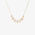 Gold charm necklace with triangles