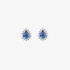 18K White Gold Pear-Shaped Blue Sapphire & Diamond Stud Earrings
