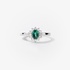 Emerald rosette with diamonds