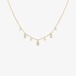 Gold necklace with diamonds