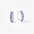 White gold sapphire hoops with diamonds