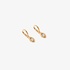 Small hoops earrings in pink gold with diamonds
