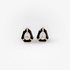 Yellow Gold Geometric Earrings with Diamonds & Black Enamel
