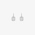 White gold square earrings with diamonds